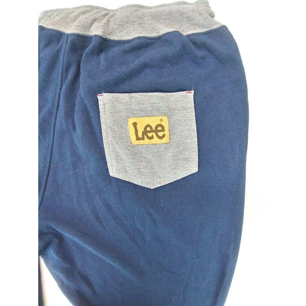 Lee Joggers Vintage Pants From Japan Logo 1970s Pockets Women's USA Large Blue